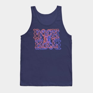 Red and Blue RocK n RolL Anagram Tank Top